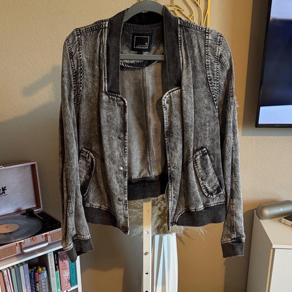 Lily and Lottie Stylish Gray Denim Jacket